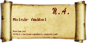 Molnár Amábel névjegykártya